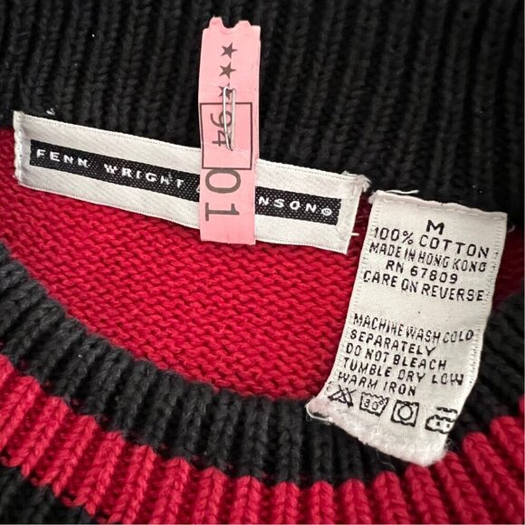 Fenn Wright Manson Color Block Cotton Knit Crewneck Oversized Sweater - Picture 7 of 8